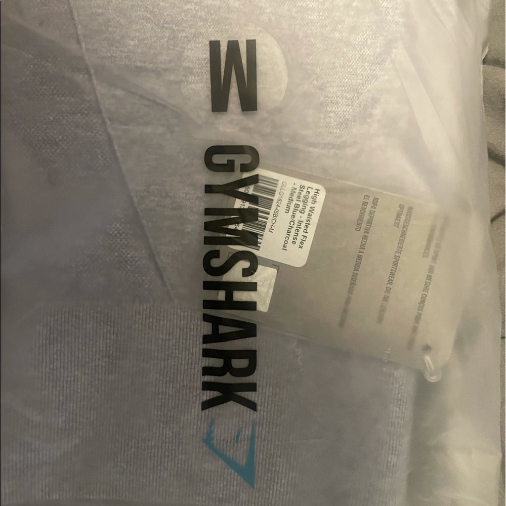 high waisted flex leggings intense steel blue! Brand new gymshark still in bag